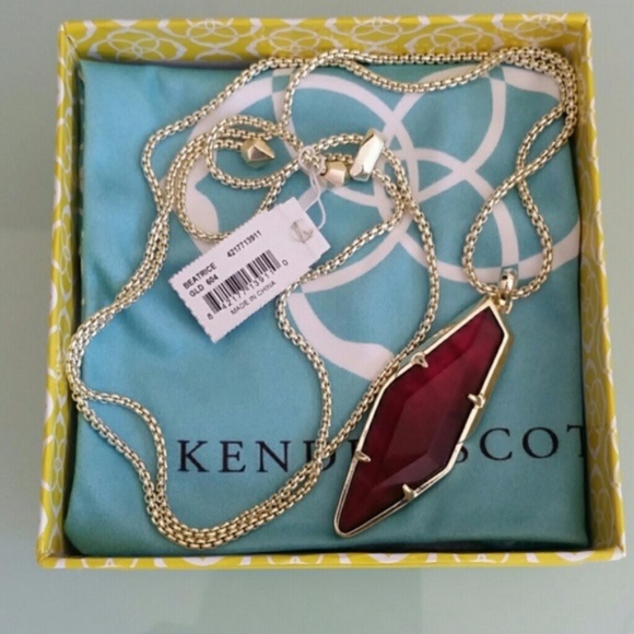 Kendra Scott Jewelry - Kendra Scott Beatrice Necklace Burgundy Illusion
